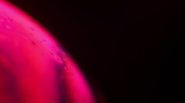 Kırmızı küre, sıvı küre, plazma, sıvı hareketi, kırmızı küre, karanlık korku arka planı, fantastik soyutlama