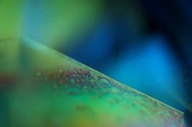 Çok renkli kimyasal sıvı yüzey, olağanüstü soyut fotoğrafçılık, filmin parazit deseni