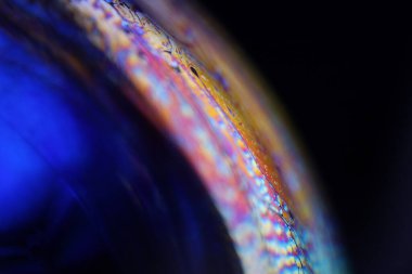 Çok renkli kimyasal sıvı yüzey, olağanüstü soyut fotoğrafçılık, parazit kalıbı, kimyasal sıvı film