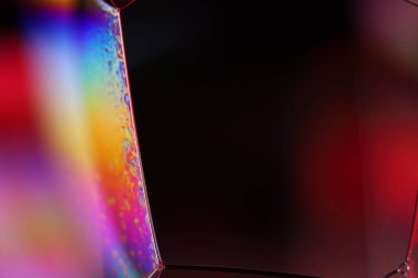 Sabun köpükleri çok renkli şekiller, makro desenler 