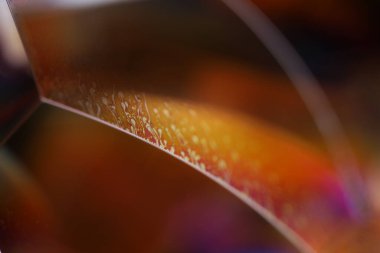 Turuncu renkli sıvı yüzey, sıvı etkisi, parlak kimya, makro soyut fotoğrafçılık 