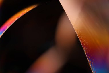 Yeşil sıvı cam yapı, koyu makro özet, bilimsel arkaplan