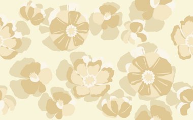 El çizimi siyah ve beyaz çiçekler kumaş, tekstil, giysi, ambalaj kağıdı, arkaplan, afiş, illüstrasyon, soyut arkaplanlar için çiçeklerle süslenmiş kusursuz desenler..