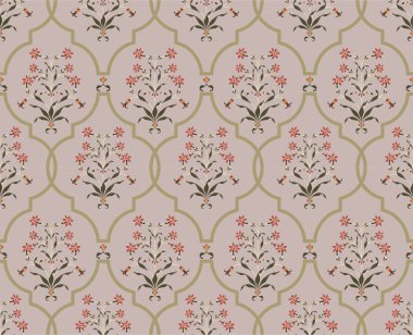 El çizimi renkli geometrik çiçekler, kumaş, tekstil, giysi, ambalaj kağıdı, arkaplan, afiş, illüstrasyon, soyut arkaplanlar için çiçeklerle süslenmiş kusursuz desenler..