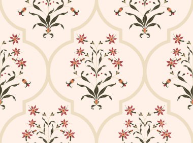 El çizimi renkli geometrik çiçekler, kumaş, tekstil, giysi, ambalaj kağıdı, arkaplan, afiş, illüstrasyon, soyut arkaplanlar için çiçeklerle süslenmiş kusursuz desenler..