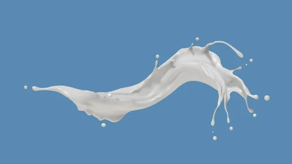 stock image Twisted Milk or Yogurt splash isolated on background, Liquid splash include clipping path, 3d rendering