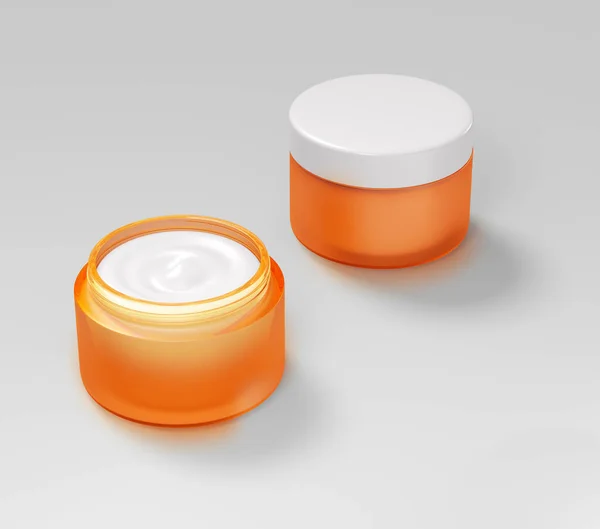 화장품 비타민 Jar Skin Care Product 렌더링 — 스톡 사진