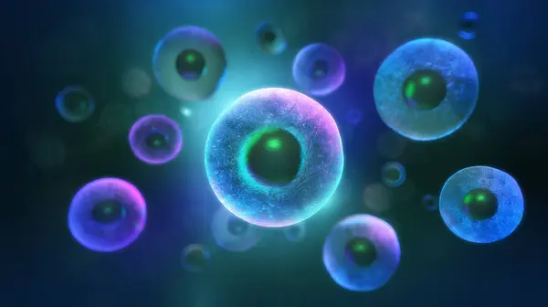 Рендеринг Инноваций Области Эмбриональной Терапии Стволовых Клеток Концепция Медицинского Фона Стоковое Изображение