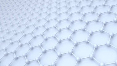 Bilim veya tıbbi arkaplan için beyaz molekül yapısı, 3B görüntüleme.