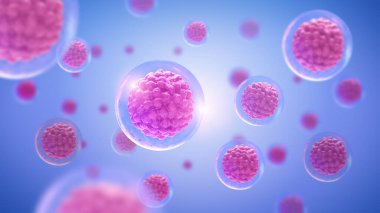 3D görüntüleme, hücre mikroskobu, Embriyonik kök hücreler, Yaşam ve biyoloji konsepti