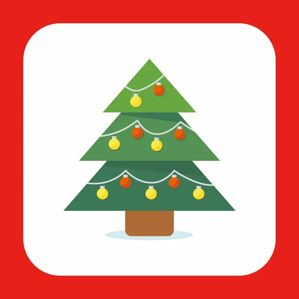 Noel ağacı simgesi vektör illüstrasyonuName