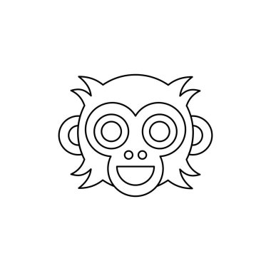 Maymun illüstrasyon simgesi tasarımı
