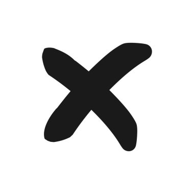 çapraz işaret resimleme simgesi tasarımı