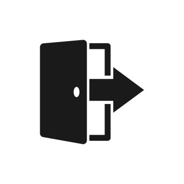 Kapı illüstrasyon simgesi tasarımı