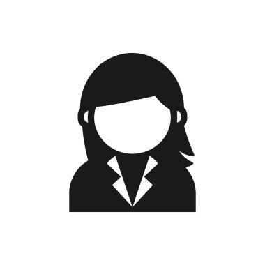 İş kadını profil illüstrasyon tasarımı