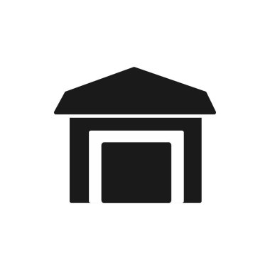 Araç garajı illüstrasyon simgesi tasarımı