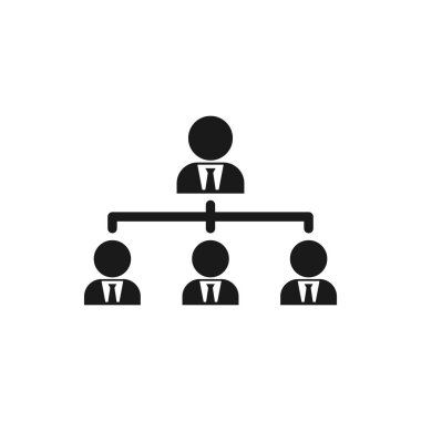 insan illüstrasyon simgesi tasarımında ağ oluşturma