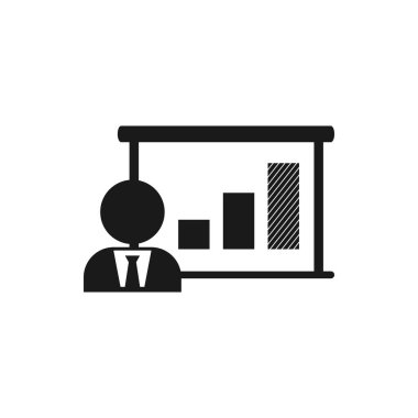 insanlar ve sunum resmetme simgesi tasarımı