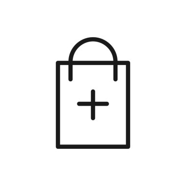 Alışveriş çantası illüstrasyon sembolü tasarımı