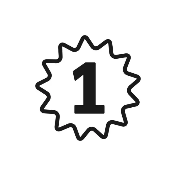 bir numaralı illüstrasyon simgesi tasarımı