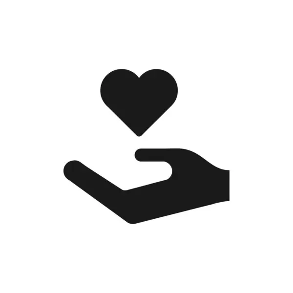 Kalp illüstrasyon simgesi tasarımı ile el