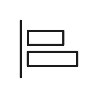 Yatay hizalama sol simgesi