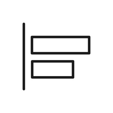 Yatay hizalama sol simge tasarımı