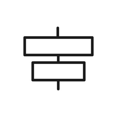 Yatay hizalama merkezi simge tasarımı