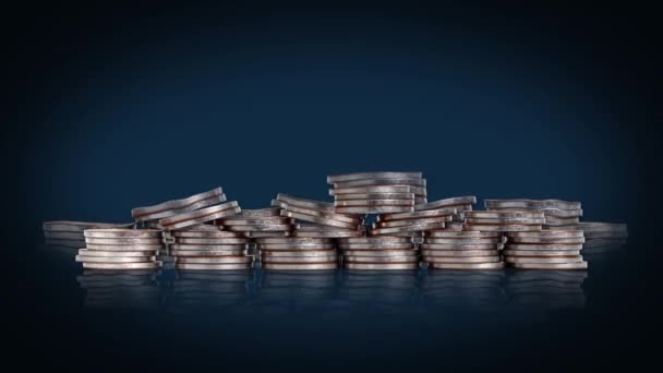 Business Concept Pile Coins Concepts Finance Investment — 图库视频影像