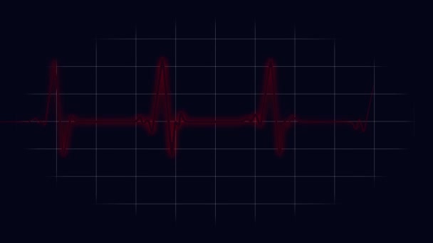 Business Concept Heartbeat Graph Concept Financial Crisis — Video Stock