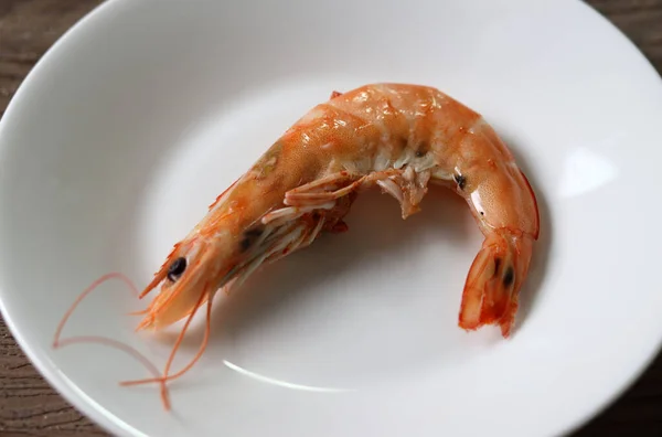Close Image Fresh Steamed Shrimp Steamed Shrimp Dish Goes Well — Stock Photo, Image