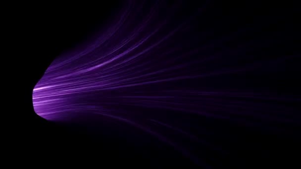 ハイパースペーストンネル紫の光が高速ストレッチ寸法時間ループ3Dアニメーション — ストック動画