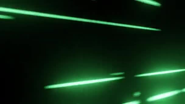 Green Pink Light Streaks Bright Neon Rays Transfer Data Network — Vídeo de stock
