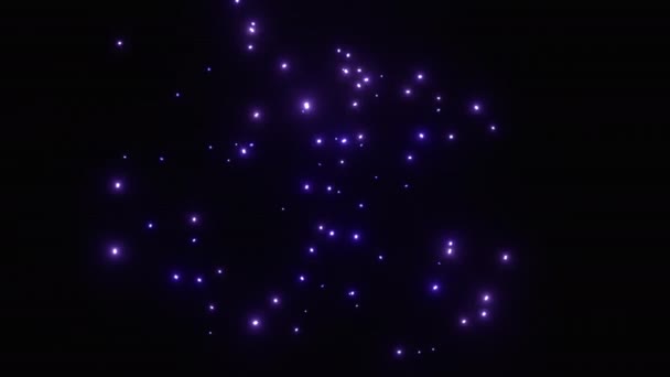 青い紫色の光の縞 明るいネオンの光 データネットワークの転送 舞台背景の概念 — ストック動画