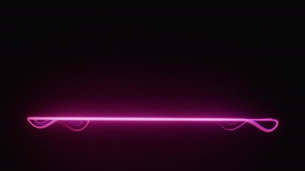 Strisce Luce Rosa Porpora Raggi Neon Luminosi Rete Dati Trasferimento — Video Stock