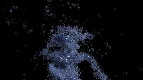 Vířivka Čirá Modrá Voda Rozptýlená Kolem Voda Stříkající Transparentní Vodní — Stock video