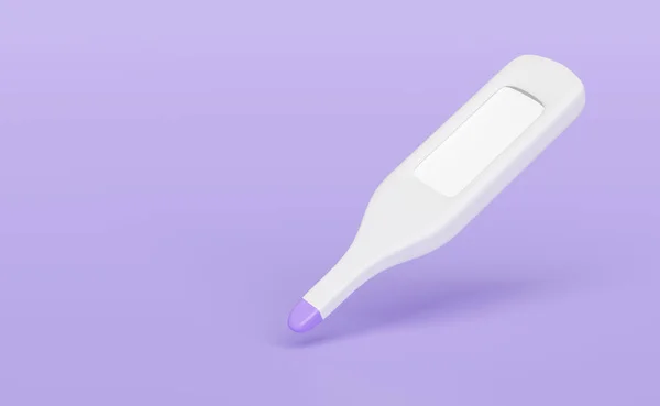 3d measure body temperature medical icon isolated on purple background. 3d render illustration