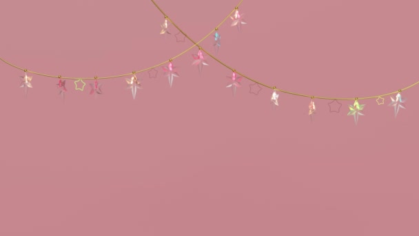Різдвом Новим Роком Прозорою Скляною Ліхтарною Гірляндою Зірковим Прикрасою Вечірнім — стокове відео