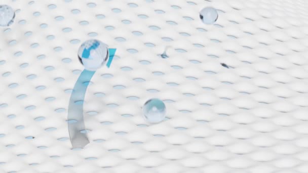 Absorvente Fibra Sintética Com Guardanapo Sanitário Ventilar Mostra Gotas Água — Vídeo de Stock
