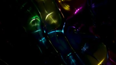 3D yüzey soyut arkaplanı. gökkuşağı renkleri, sıvı cam dalga dokusu, 3 boyutlu illüstrasyon çizimi