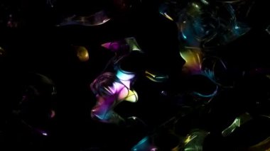 3D yüzey soyut arkaplanı. gökkuşağı renkleri, sıvı cam dalga dokusu, 3 boyutlu illüstrasyon çizimi