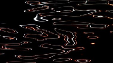 3D yüzey soyut arkaplanı. turuncu beyaz renkler, dalga dokusu, 3d çizim