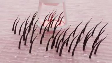 3D lazer tüy alındığını gösteriyor. Güzellik salonu reklamı. 3d illüstrasyon oluşturucu