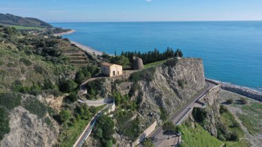 Beautiful aerial views of the south of italy in Bova Marina near Reggio Calabria clipart