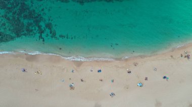 Hawaii 'deki Kualoa Bölgesel Parkı' nın güzel hava manzarası