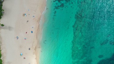 Hawaii 'deki Kualoa Bölgesel Parkı' nın güzel hava manzarası