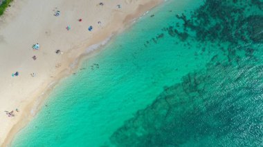 Hawaii 'deki Kualoa Bölgesel Parkı' nın güzel hava manzarası