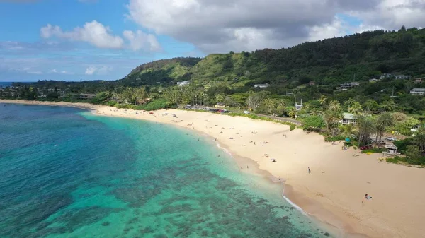 Hawaii 'deki Kualoa Bölgesel Parkı' nın güzel hava manzarası