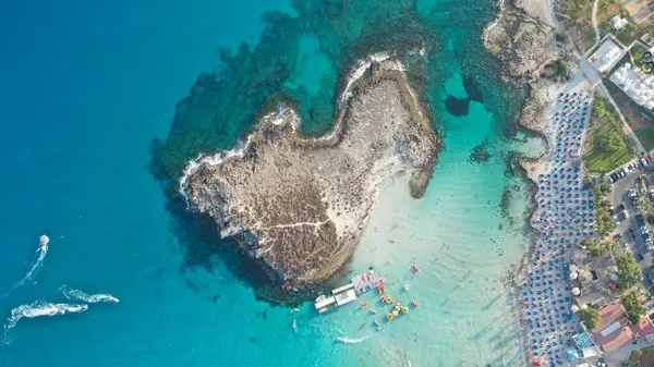 Prachtig Uitzicht Vanuit Lucht Nissi Beach Ayia Napa Cyprus — Stockfoto