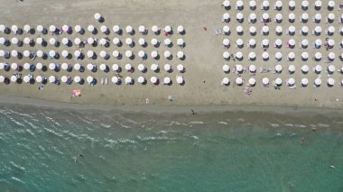 Kıbrıs Rum Kesimi 'nin güzel havadan kumsal manzarası
